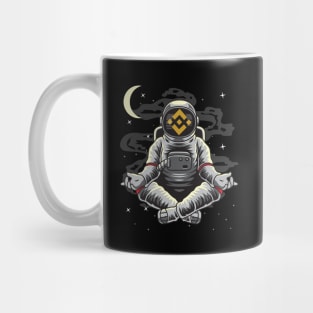 Astronaut Yoga Binance BNB Coin To The Moon Crypto Token Cryptocurrency Wallet Birthday Gift For Men Women Kids Mug